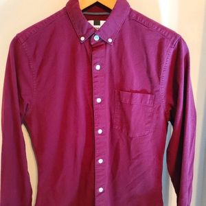 Topman Red Buttondown